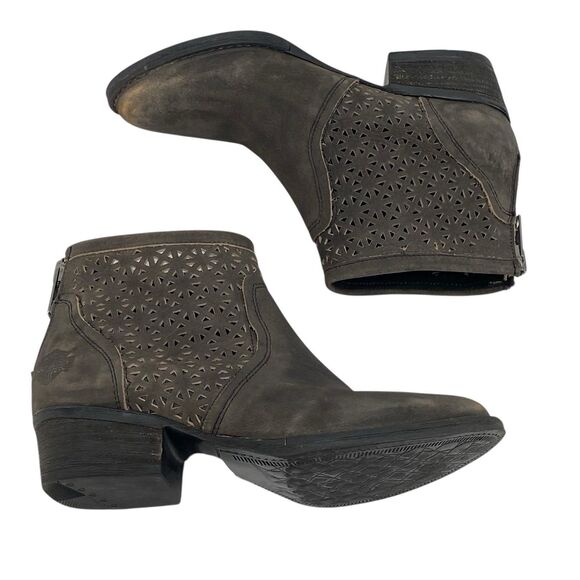 Harley Davidson Liam Western Boots Biker Shoes Womens Sz 8 Distressed (HF15) - Picture 6 of 10
